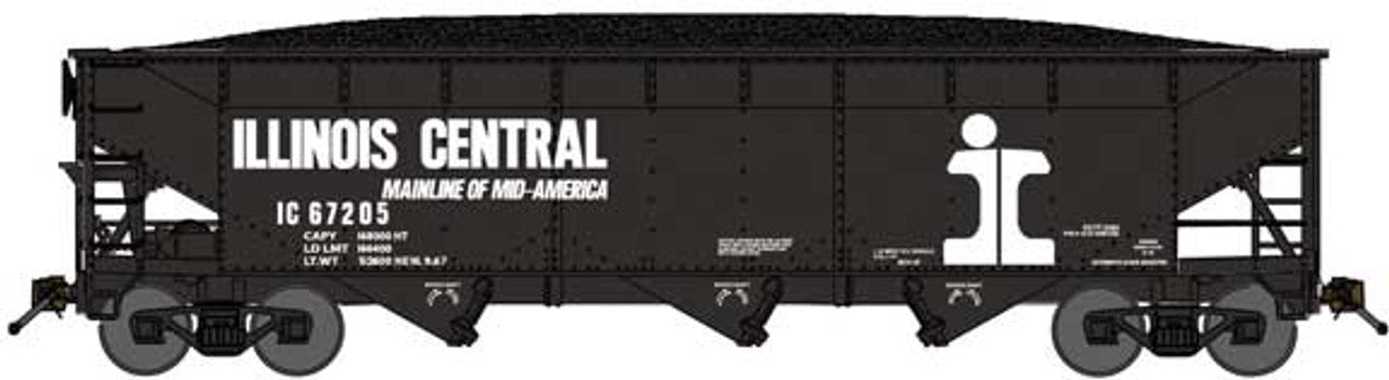 N Scale Bluford Shops 3-Bay Offset Side Hopper Illinois Central