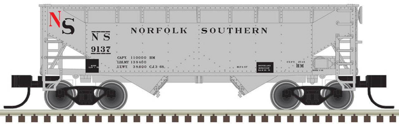 N Scale Atlas Master Line 2-Bay Offset Hopper NS