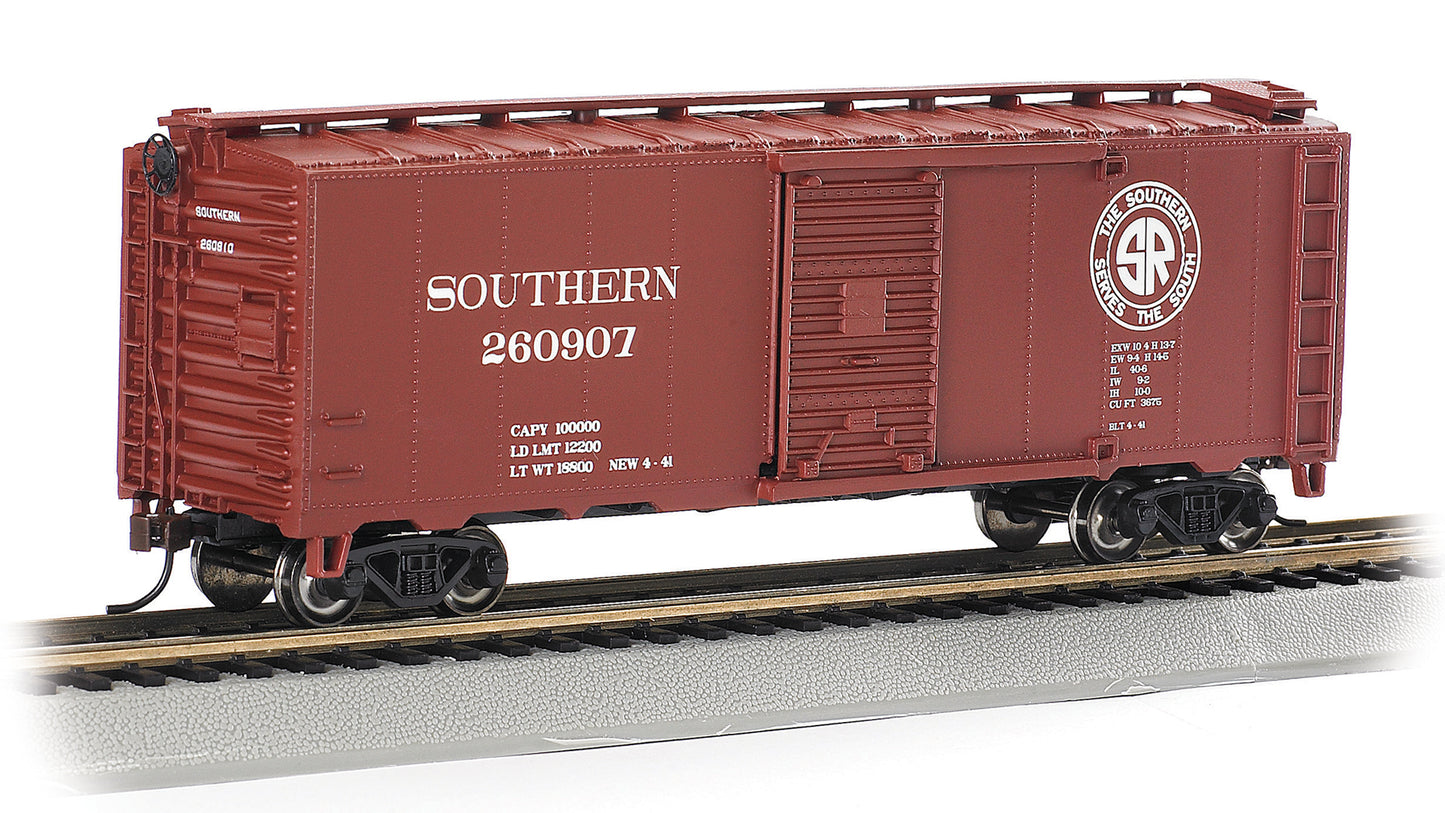 HO Bachmann Silver Series 40' Boxcar Southern #260907