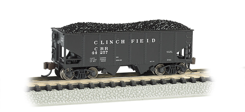 N Bachmann Silver Series USRA 55-Ton 2-Bay Hopper Clinchfield #44257