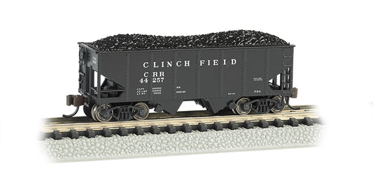 N Bachmann Silver Series USRA 55-Ton 2-Bay Hopper Clinchfield #44257