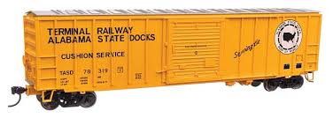 HO Scale Walthers Mainline 50' ACF Exterior Post Boxcar Terminal Railway Alabama State Docks